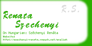 renata szechenyi business card